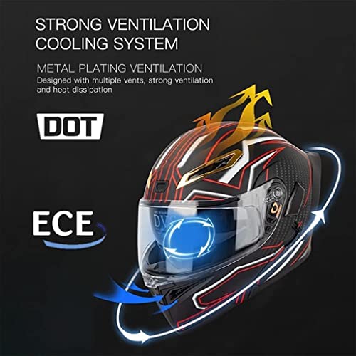 Emur Motorcycle Sport Full Face Helmet, Bluetooth Motocross Helmets Dirt Bike Helmet With Sun Visor And Goggles Dot Approved Men Women Youth Offroad Atv Bmx Downhill Mtb Lightweight Helmet #TOP1