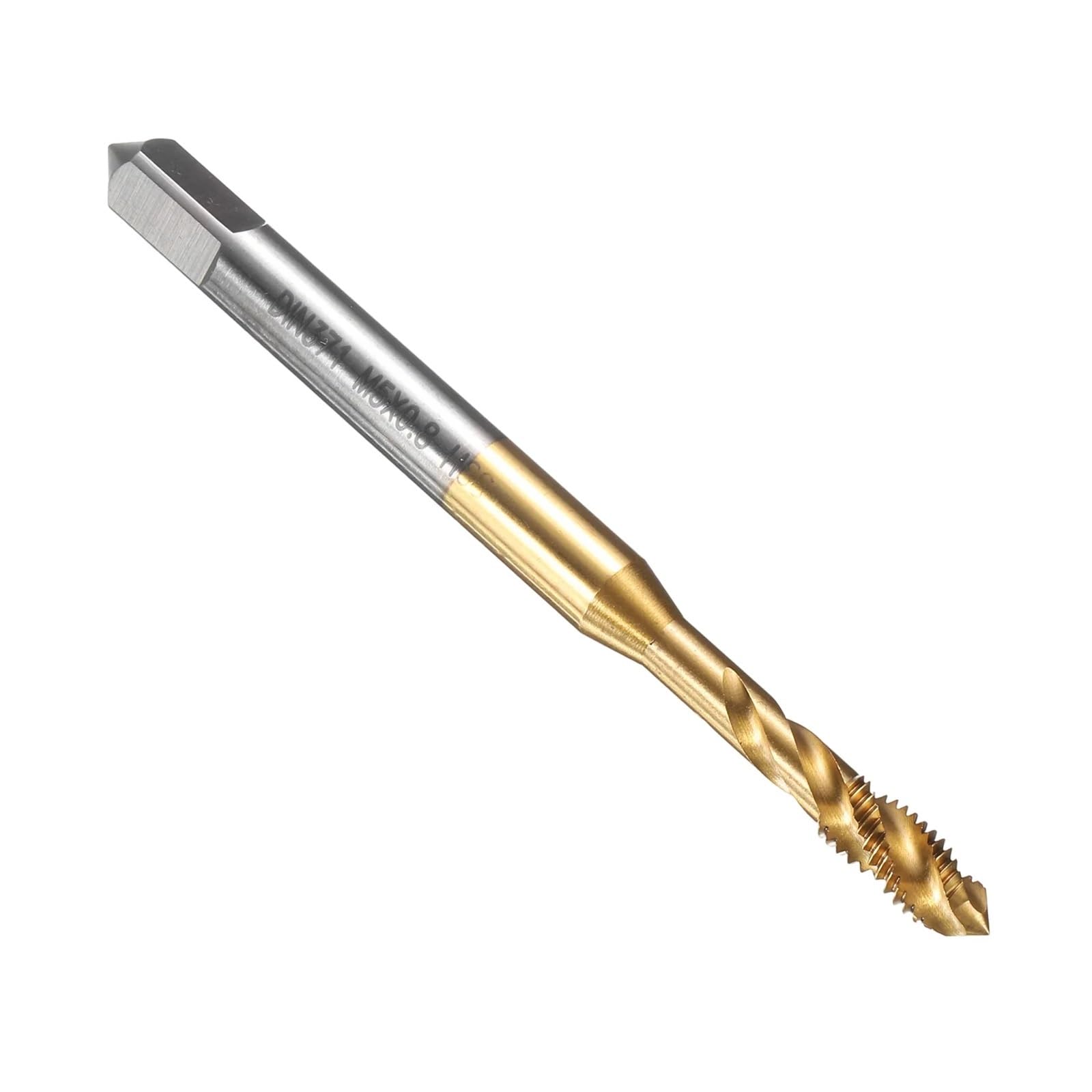 Honybmq One Color Spiral Flute Thread Tap M2 M3 M4 M5 M6 Metric Machine Taps(M2 X 0.4)