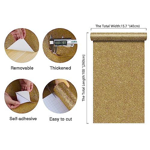 Papel tapiz extraíble dorado para renovar gabinetes y paredes de dormitorio 3