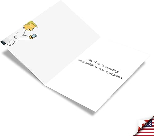 Miniatura 8 de NobleWorks Tarjeta de felicitación para bebé histérica con sobre de 5 x 7 pulgadas (1 tarjeta) ducha, Announcement Everything's Cordless C10085BBG