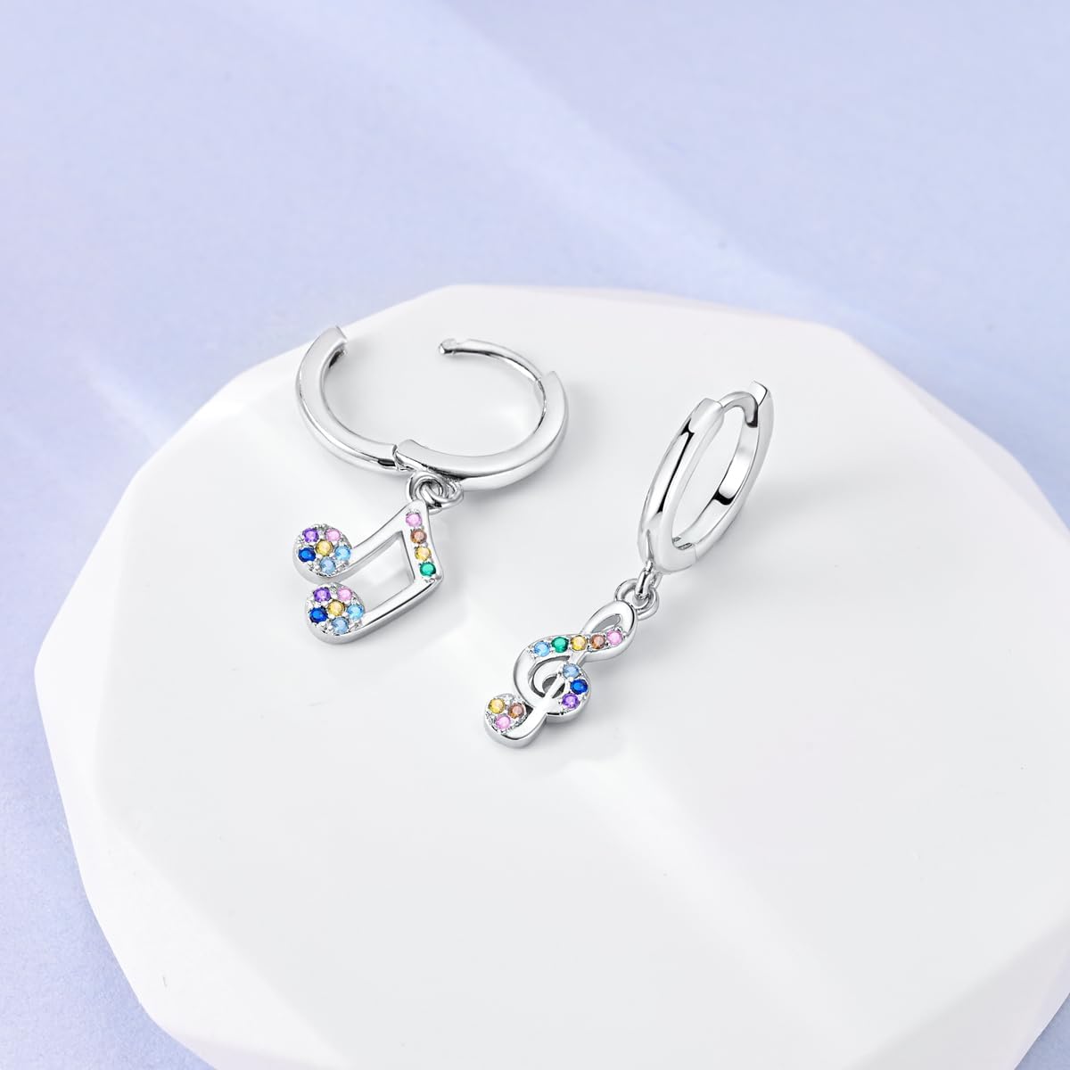 NARMO Dangle Drop Earrings 925 Sterling Silver Dangle Hoop Earrings for Women Moon and Star Earrings Dream catcher Earrings for Women - Image 2