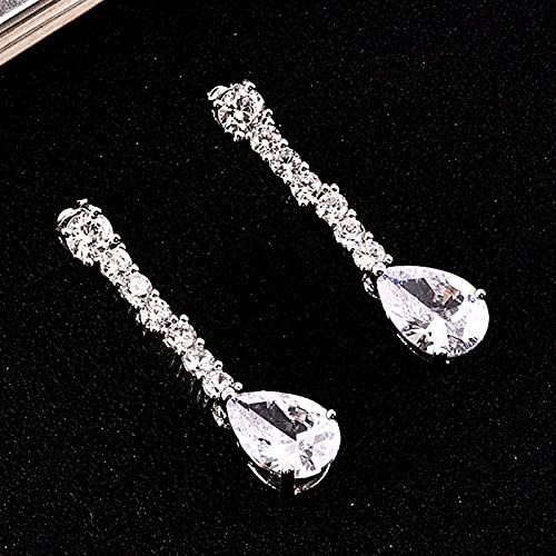 Joyería para damas de honor con gotas de cristal como regalo de bodas 4