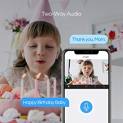 EZVIZ Indoor Wi-Fi Security Camera, 25ft Night Vision, Motion Detection Alert, Baby/Pet Monitoring, 111° Wide Angle, Two-Way Audio, IPC Works with Alexa Google Home (CTQ2C-WH)