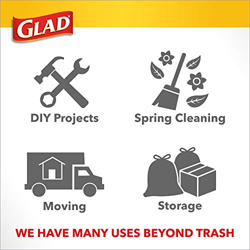 Glad Tall Kitchen Trash Bags ForceFlex Plus with Clorox, 13 Gallon, Lemon Fresh Bleach Scent 90 Count (Package May Vary)