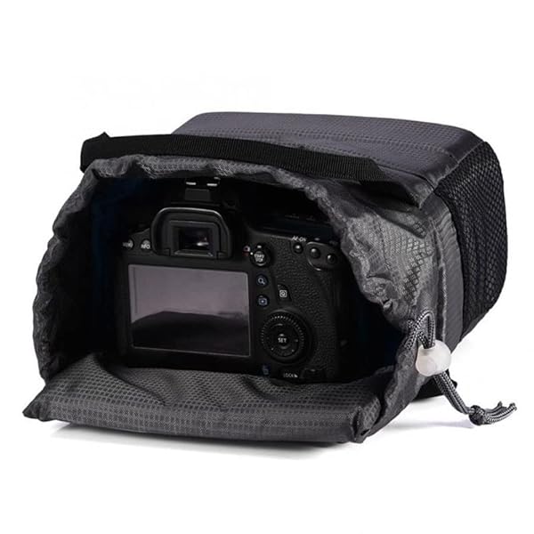 JHDFH Waterdichte invoegpartitie Camera Handtas Schokbestendige gewatteerde scheidingswand beschermhoes for DSLR-cameratas (Color : Black, Size : One size)