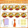 gisgfim 32 Sets Thanksgiving Turkey Craft for Turkey Tissue Paper Suncatchers DIY Bulk for Fall Harvest Activities Thanksgiving Window Art Crafts for Religious Home Decor Supplies #1
