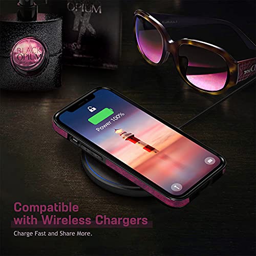 Lohasic For Iphone 14 Plus Case, Thin Slim Luxury Elegant Pu Leather Flexible Bumper Non-Slip Grip Shockproof Full Body Protective Phone Cover Girls Women Case For Iphone 14 Plus 6.7" (2022) - Magenta #TOP6
