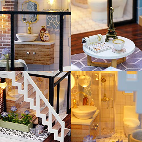 Ogrmar Blue Time DIY Dollhouse Miniature Kit #TOP23