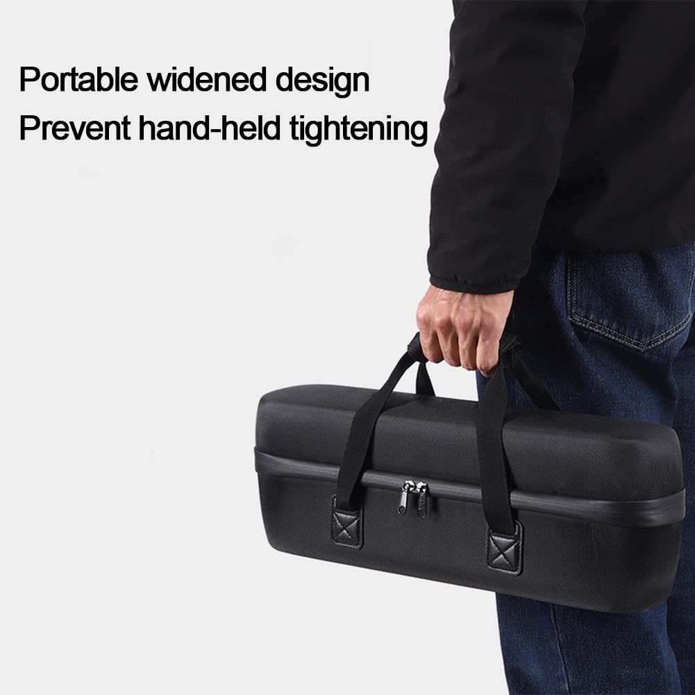 Hartschalen-Akku-Aufbewahrungstasche für E-Bike, 46 x 16 x 10 cm, große Kapazität, wasserdichte PU/EVA-Tasche mit verstärkten Kunstledergriffen und internen Netztaschen