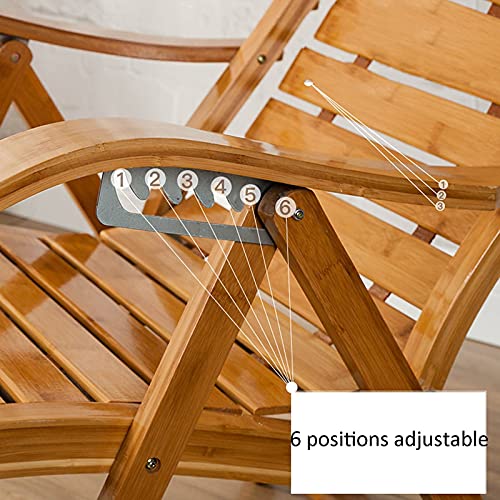 DFJU Casa de renovação, espreguiçadeira de bambu, jardim ao ar livre, cadeira de balanço para relaxa