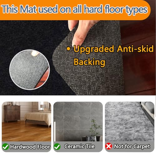 Brinman BRM-3647CMB Upgraded Chair Mat For Hardwood & Tile Floor,36 Inchx48 Inch Desk Chair Mat,Anti-Slip Office Chair Mat, Computer Gaming Floor Mat For Rolling Chair, Under Desk Rug Floor Protector,Easy To Clean,Black thumb #1