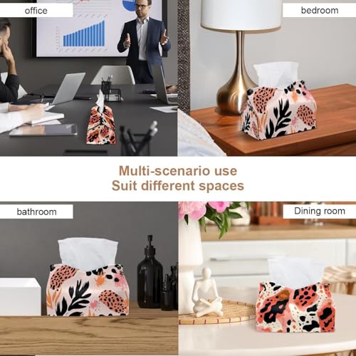 Distributeur de serviettes léopard rose à pois : le lot de 2 housses déco et pratiques