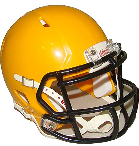 Green Bay Yellow Gold with Black Mask Blank Riddell Revolution Speed Mini Football Helmet (Decorative Mini Helmet - NOT Wearable - Does NOT FIT Any Human Head)