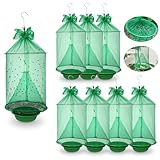 8 Pack Reusable Ranch Fly Traps Outdoor Hanging, Fly Catcher Killer Hunter Cage Control, Farm Horse Stable Fly Trap for Orchard, Barn, Garden