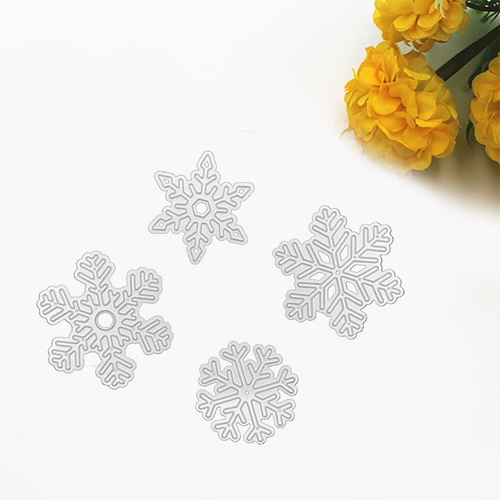 4 Weihnachts-Stanzschablonen Aus Metall – Schneeflocke, Weihnachtsmann, Baum, Glocke, Für DIY-Karten