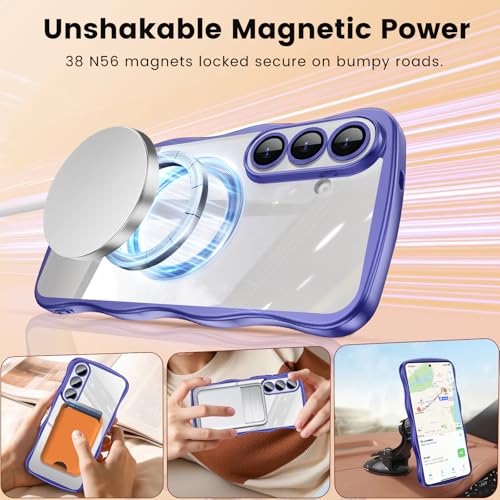 Coque Samsung S25 transparente résistante aux chocs avec support magnétique - 3