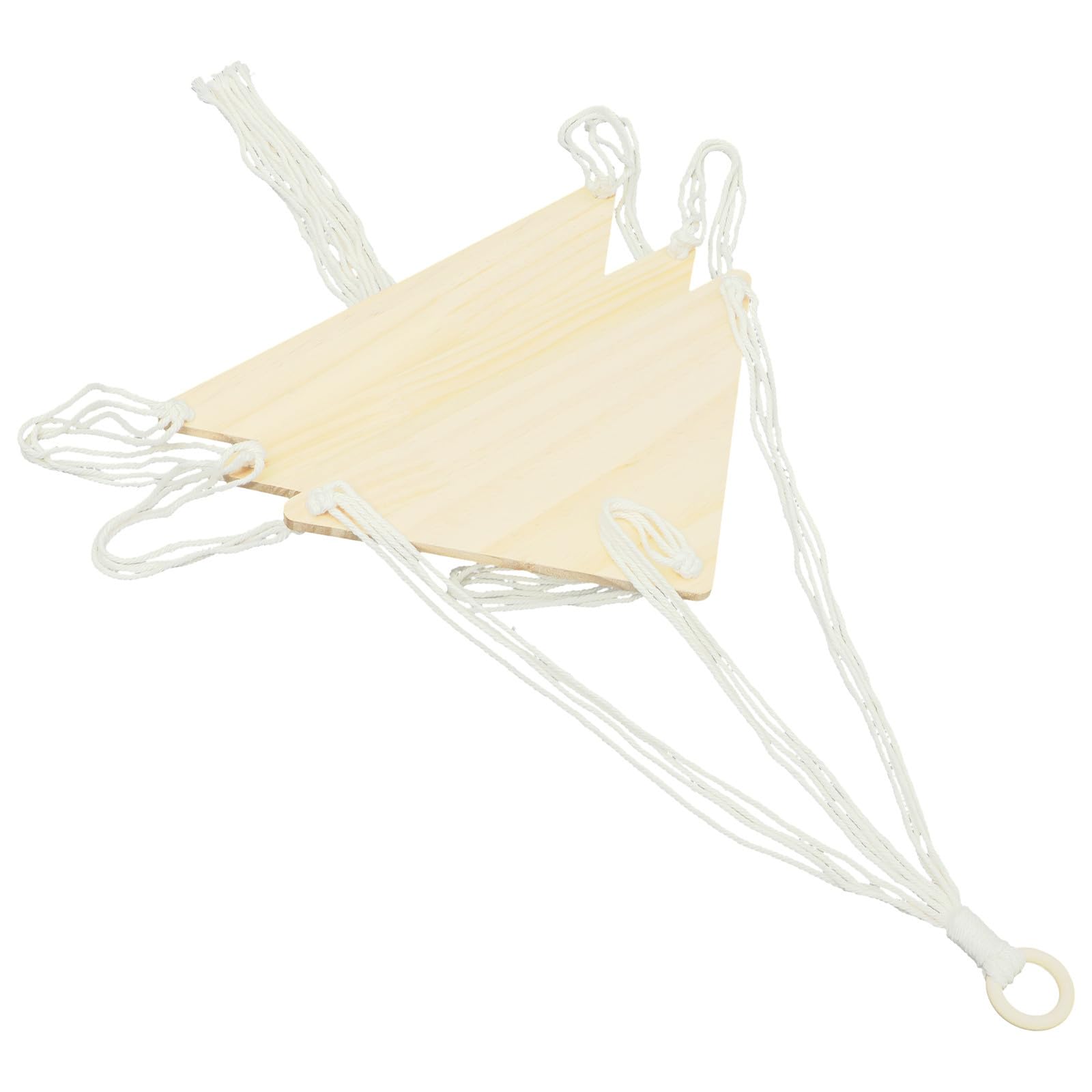 Étagère flottante en macramé faite de corde en coton et bois véritable GALPADA