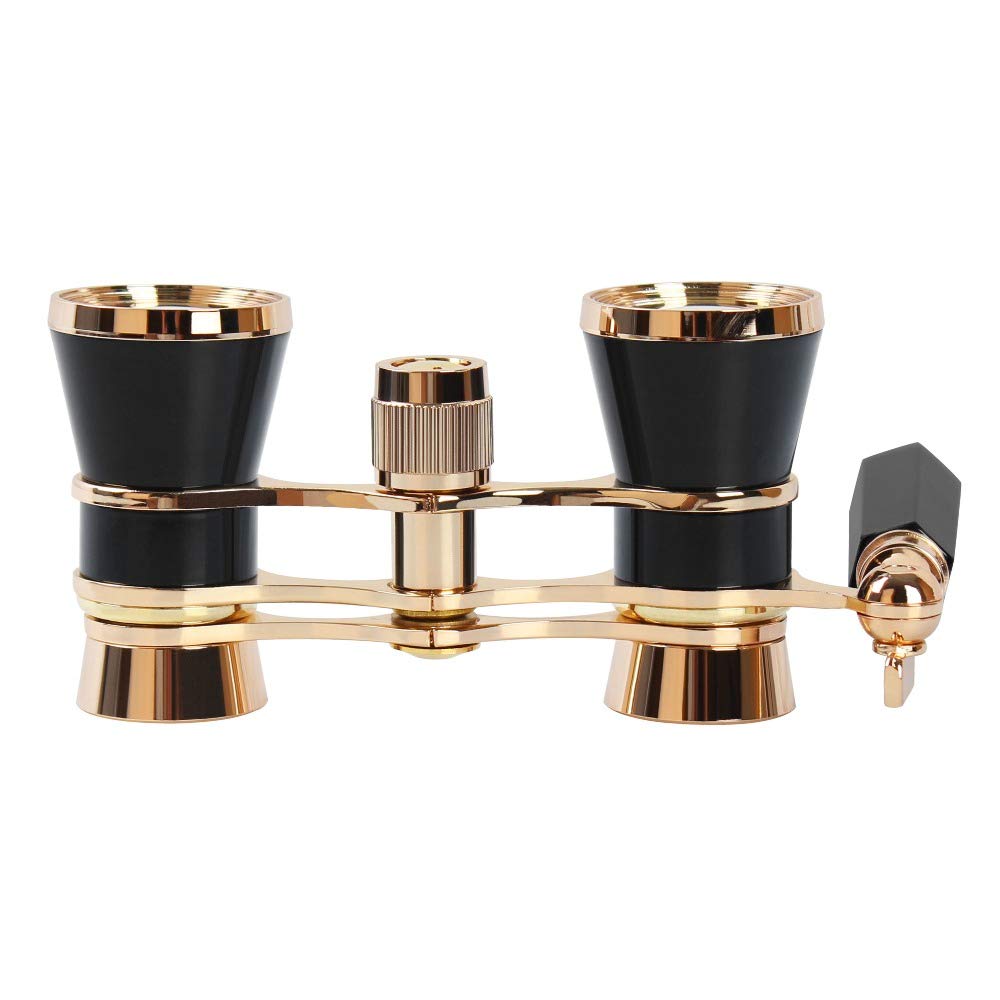 Noir 3X25 Opéra Jumelles Enduit Lentille Télescope Opéra Lunettes Enduites Théâtre Verre Dame Poignée en Verre Femmes Filles Cadeaux