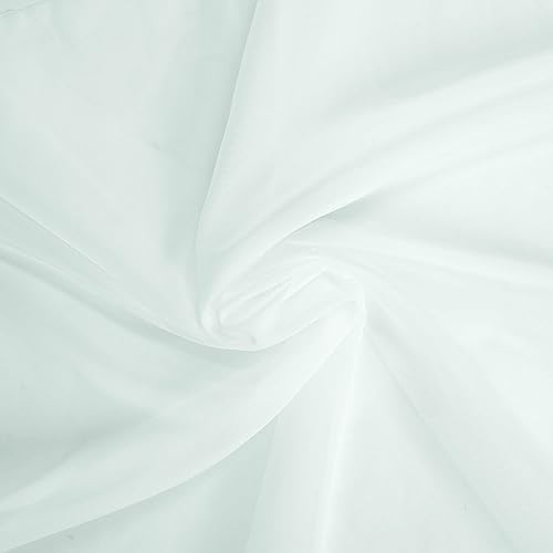 Miniatura 2 de Voile Sheer Fabric Rolls (30 feet Long) (White) Draping Fabric Wedding Prom Photo Backdrop