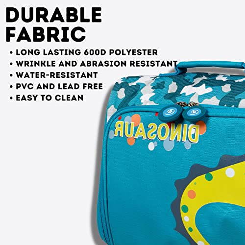 Image of J World New York Casey Kids Lunch Bag. Cute Insulated Lunch-Box for Boys Girls, Dino, 9.5 X 10 X 3.5 inch (H X W X D) inch