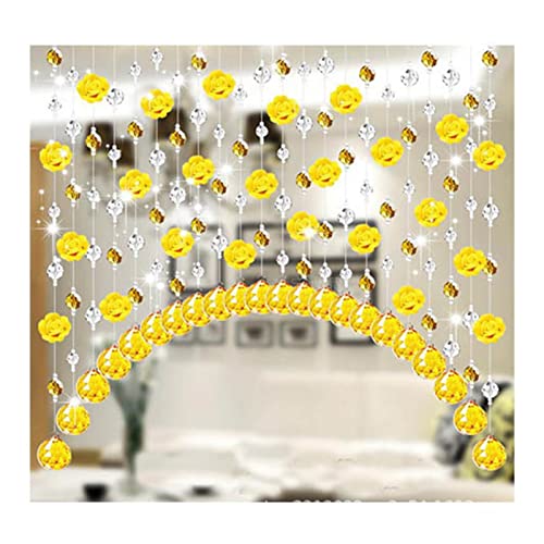 Cortina con Cuentas 1 Tira 1m Cristal Cortina de Cristal Rosa Cristal Cortina Cortina Sala de Estar Dormitorio Arco Colgante Ventana Puerta Decoración de Boda Casas (Color : Blue)
