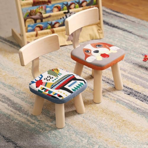 Tabouret résistant compression anti-chute tout-petits bois lin