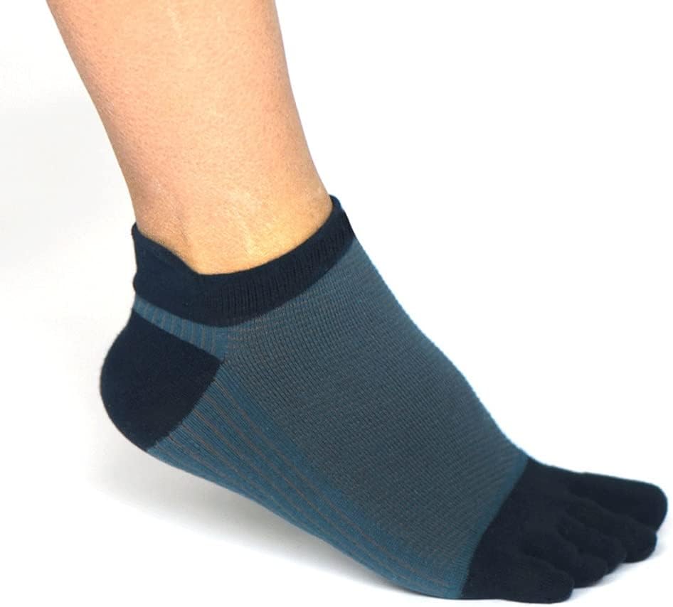 3 Pairs Size Men's Ankle Socks Five Finger Cotton Mesh Breathable Sports Garter Toe