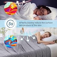 Cooling Blanket Queen Size, Cooling Blankets for Hot Sleepers, Absorbs Heat to Keep Body Cool for Summer Nights Sweats, Cold Blanket for Bed Couch Sofa, Ice Blanket 90x90 Inches, Dark gray — image 3