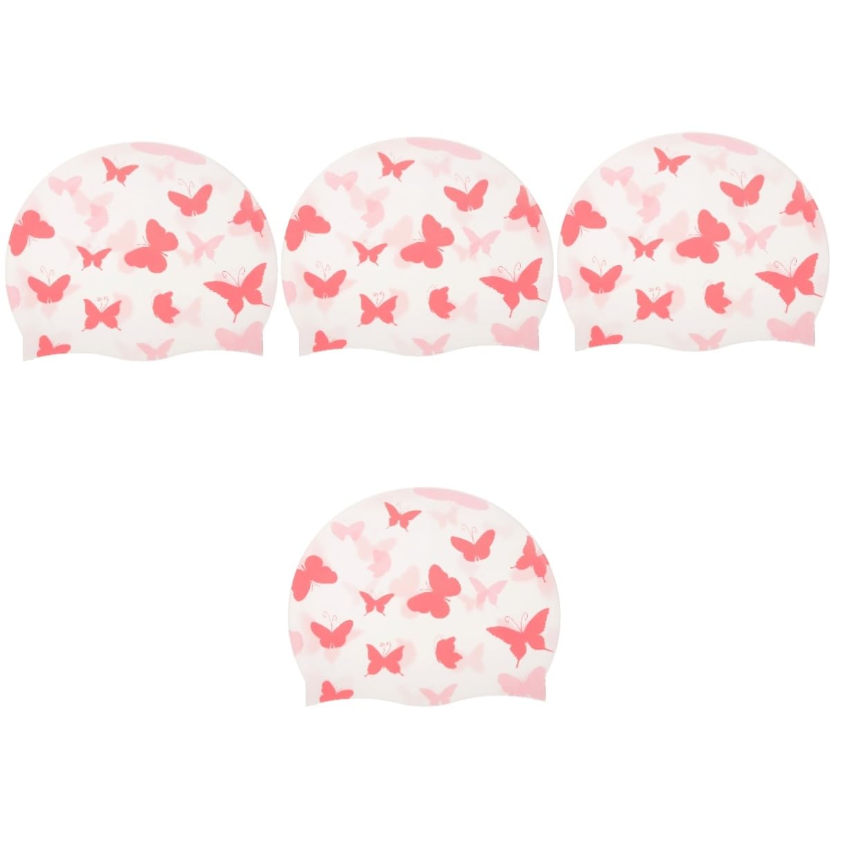 BESPORTBLE 4 Pièces Bonnet de Bain en Silicone imperméable Cheveux Bonnet de Bain Chapeau de Soleil Bonnet de Natation Femme Bonnet de Bain Adulte Bonnet Piscine Enfant Chapeaux de Bain