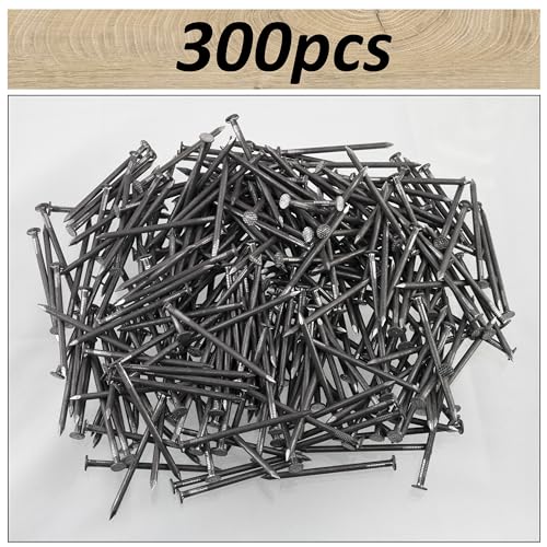 Set de 300 clavos de cabeza plana AERZETIX Ø3.1x60mm, diámetro de cabeza 7mm, acero, color plata para carpintería y revestimiento miniatura 3