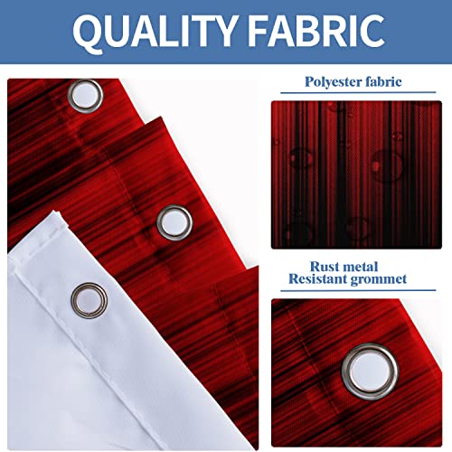 Aatter Red And Black Shower Curtain Funny Ombre Adult Men Elegant Design Bright Solid Decorative Asian Dark Abstract Cool Oriental Gradient Home Bathroom Decor Bathtub Set, 60X72, Modern #TOP2