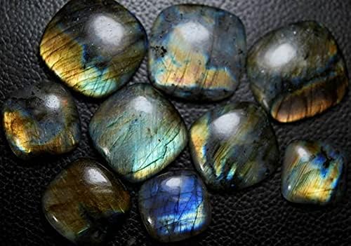 Labradorite cabochon 9 pieces multi flash blue pierres naturelles pour bijoux - 4