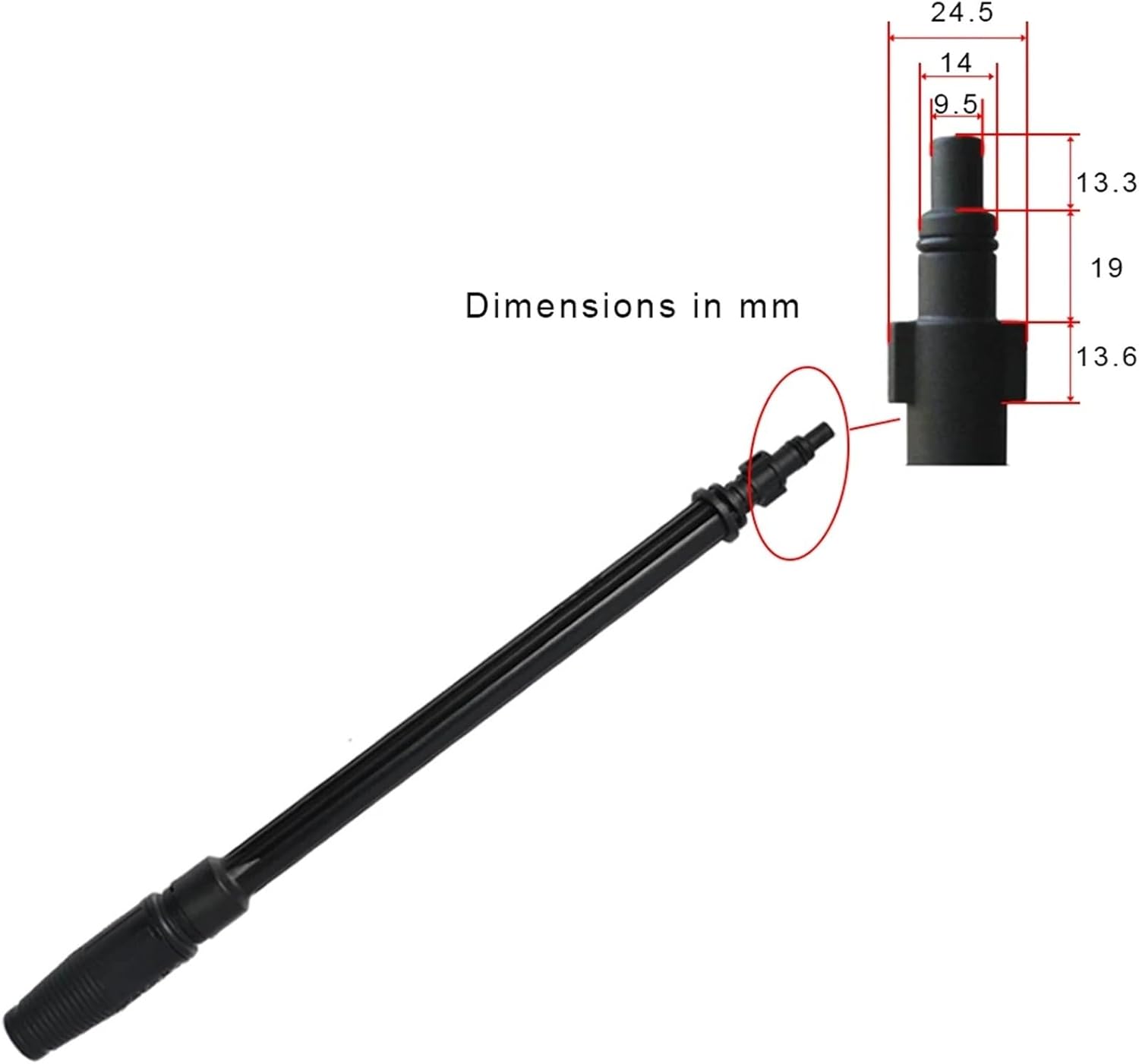 Compatible for Lavor，Compatible for Parkside – Pressure Washer Jet Lance Nozzle Spray Wand Spear Tip(Tpye A)