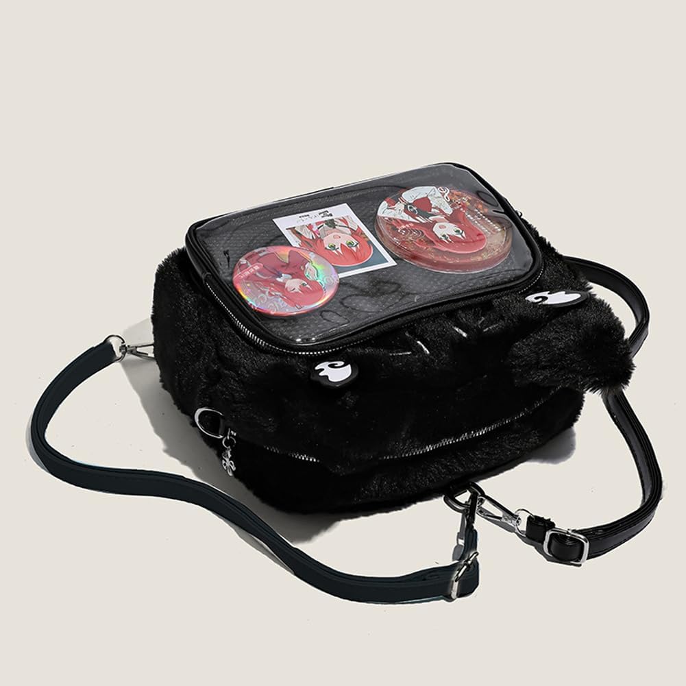 Cute Cat Ita Bag Pin Display Backpack Kawaii Furry Ita Bag Crossbody Y2k Aesthetic Shoulder Purse(Pins NOT Included) - Image 7