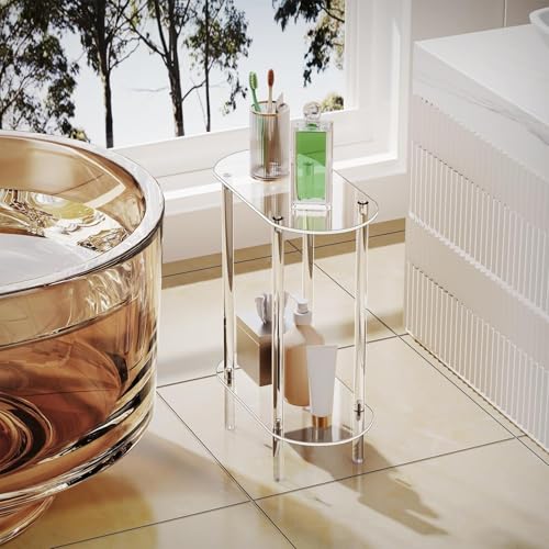 Table basse en acrylique transparente pour petits espaces et studios - 5