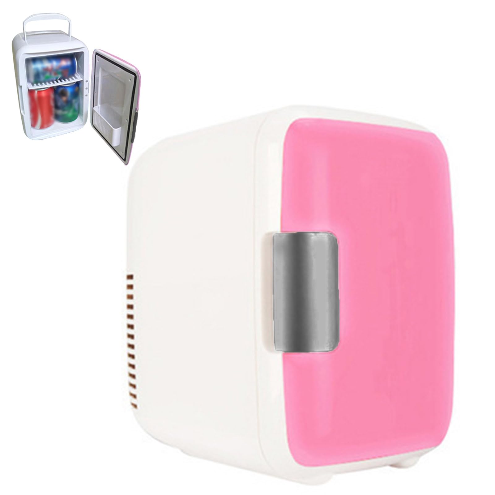 A/R Frigo Mini Bevande | Mini Frigo Per Camera Da Letto,Frigorifero per la cura della pelle, piccolo frigorifero portatile e riscaldatore per cosmetici, alimenti, frigorifero 12V per veicoli