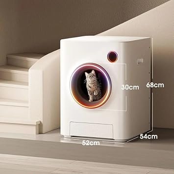 Smart Automatic Cat Litter Box Self-Cleaning, Remote Monitoring, Pet-Safe Sifting System for Busy Cat Parents, Automatic Litter Box, cat Box, APP Control, Advanced Deodorization