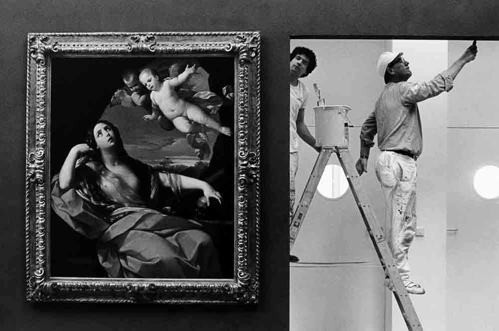 Photographie peintre Francfort Schirn affiche noir et blanc pour habiller un mur vide