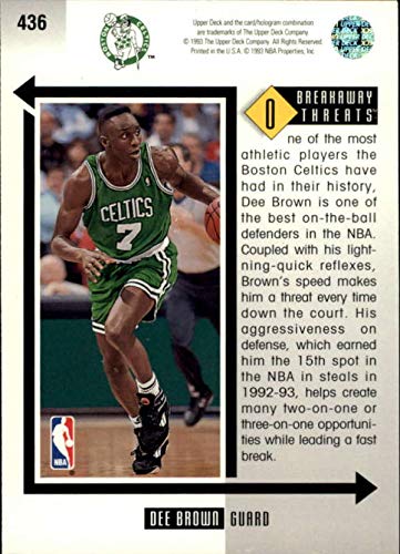 Amazon.com: 1993-94 Upper Deck #436 Dee Brown BT Boston Celtics