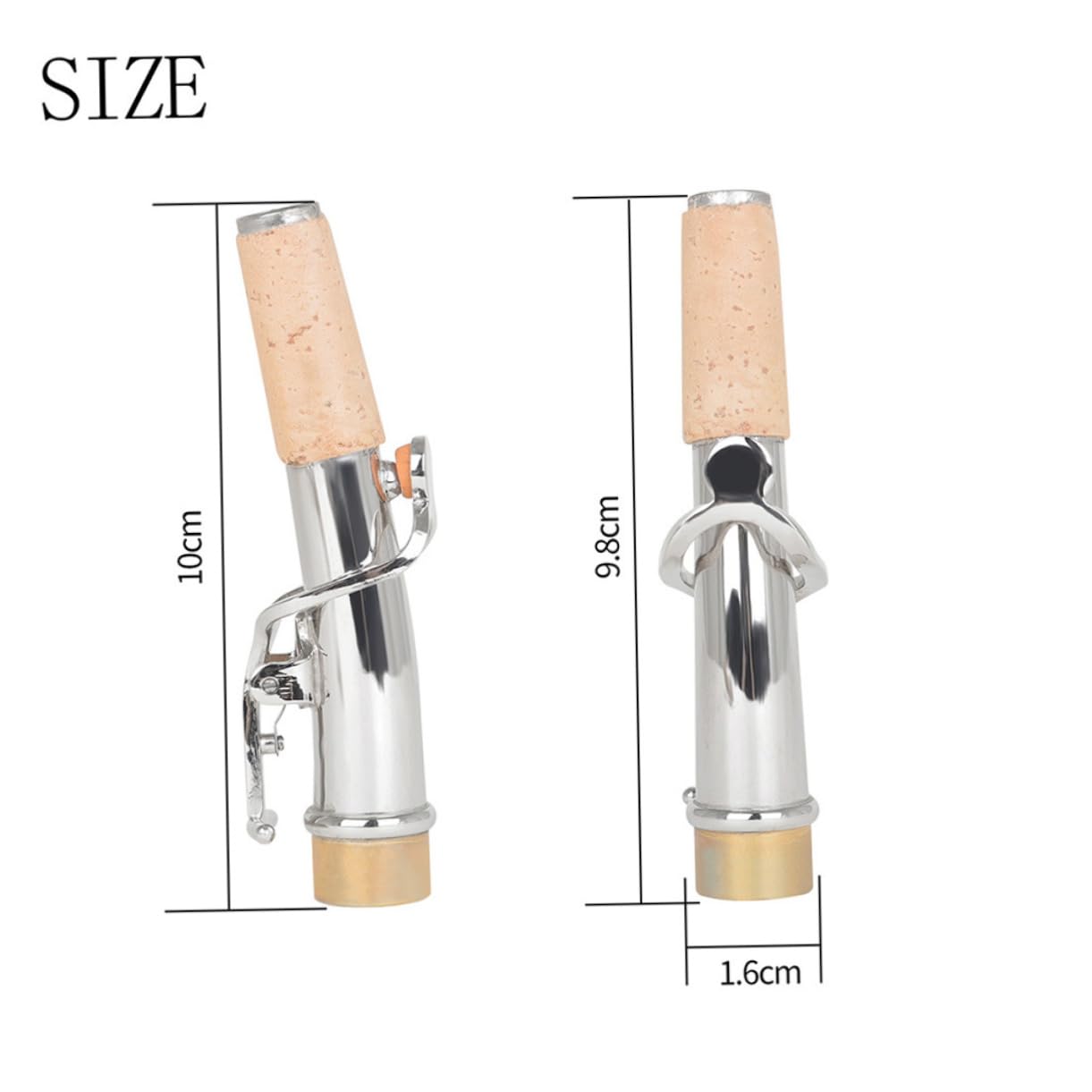 Saxofón Soprano Recto y Curvo, Juego de 2 Piezas de Cobre