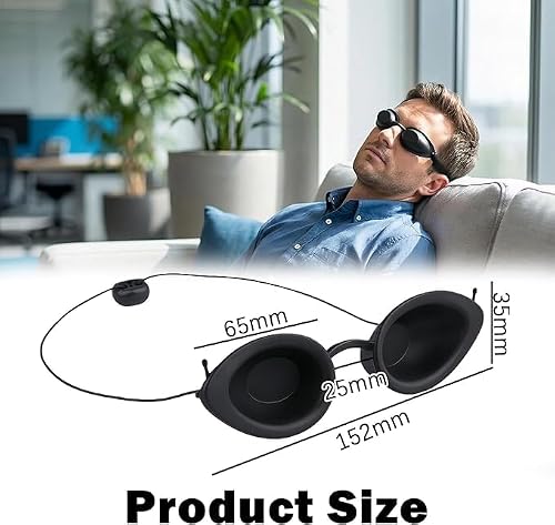 AzureRay Infrarot Schutzbrille für Solarium & Rotlichtlampe, Ergonomische Solarium Brille mit UV-Schutz, verstellbar & elastisch, ideal für Schönheitsbehandlungen & Bräunungsschutz