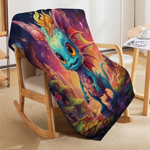 Couverture motif ptérosaure 3D douce et chaude pour canapé enfants - 8