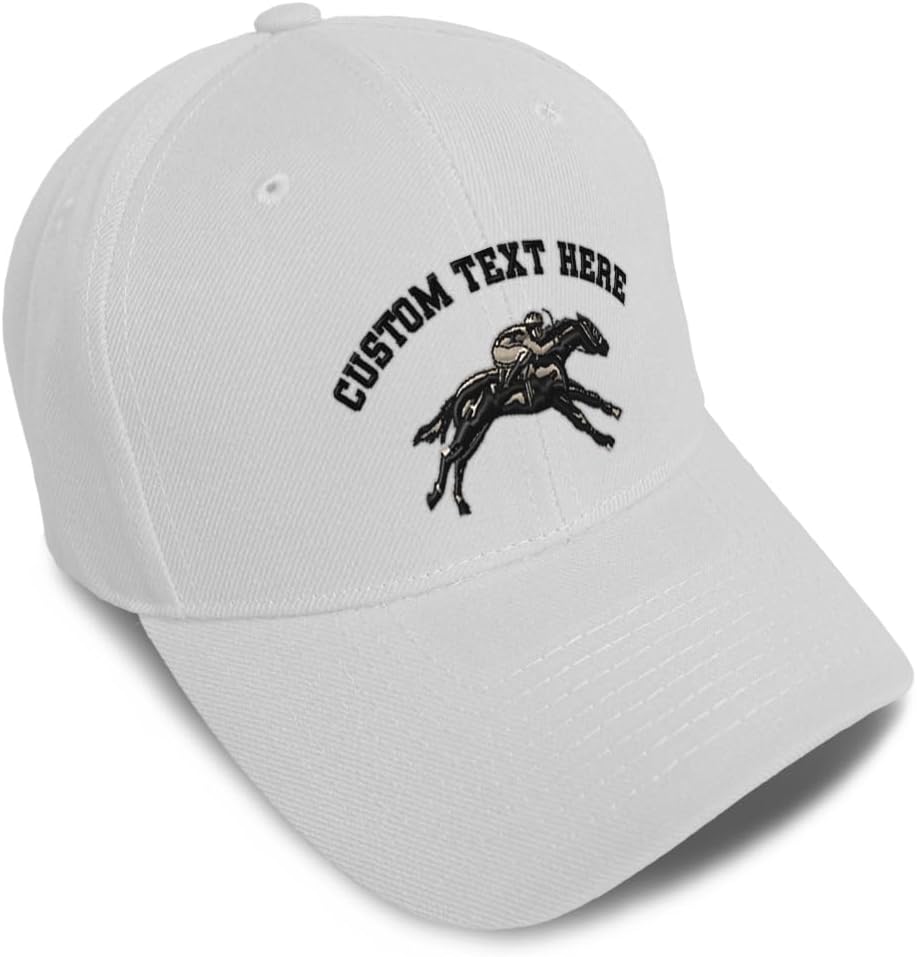 Custom Baseball Caps for Men & Women Embroidered Jokey Horse Race Ladies & Men Baseball Hats Acrylic