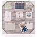 HANTAJANSS Clip Photo Holder, Photo Collage Frame, Large Picture Display Frame with 12 Wood Clothespin Clips for Hanging Home Decoration 20 ×20 inches Grey
