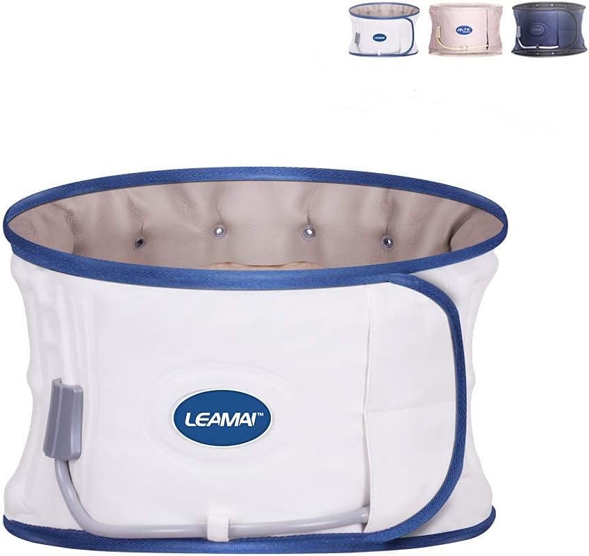 LEAMAI--Decompression Back Belt, Bold Air Column Stronger Support For Your Back , Relief Back Pain -- (TYPE I,White,Size L(32"-47"))