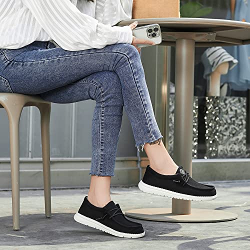 Grand Attack Walking Shoes for Women-Slip On Loafers,Linen Work Boat Shoes,Comfort&Lightweight,for Home Shopping,Dating,Driving,Traveling Shoes2