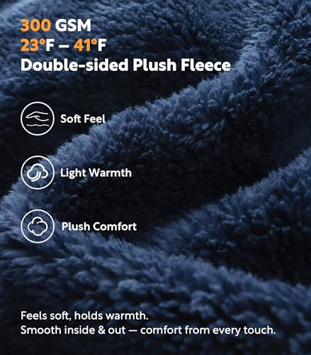 Image of DAVID ARCHY Men's Soft Fleece Plush Robe Full Length Long Bathrobe