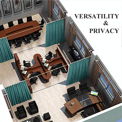 Image of NICETOWN Room Divider Curtain Screen Partitions, Vertical Blind for Sling Door, Blackout Window Curtains Privacy Blind for Patio, Extra Wide Drape (Sea Teal, Single Panel, 8ft Tall x 8.3ft Wide)