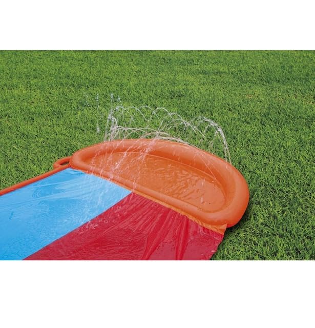 Richtots Premium H2OGO! Double Lane Inflatable Water Slide | Includes Speed Ramp & Splash Landing | Great Outdoor Summer Toy for Family Fun, Multicolor - Image 6 thumbnail