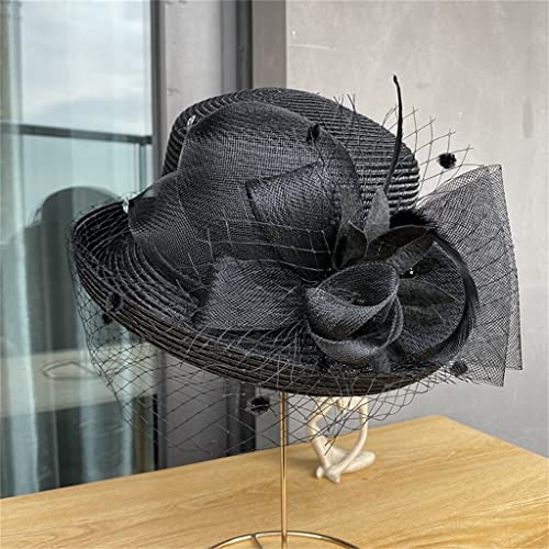 Chapeau de soleil rétro en gaze pour femme fleur d'été YXWYXWA